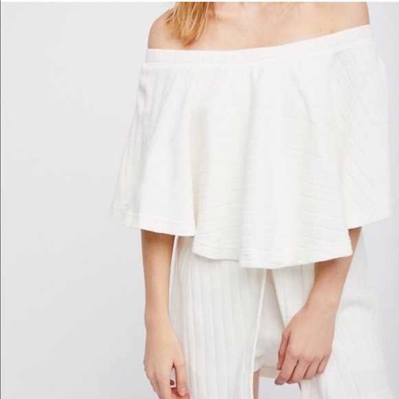 Free People Off -Shoulder White Beach Cover-up - Picture 2 of 5